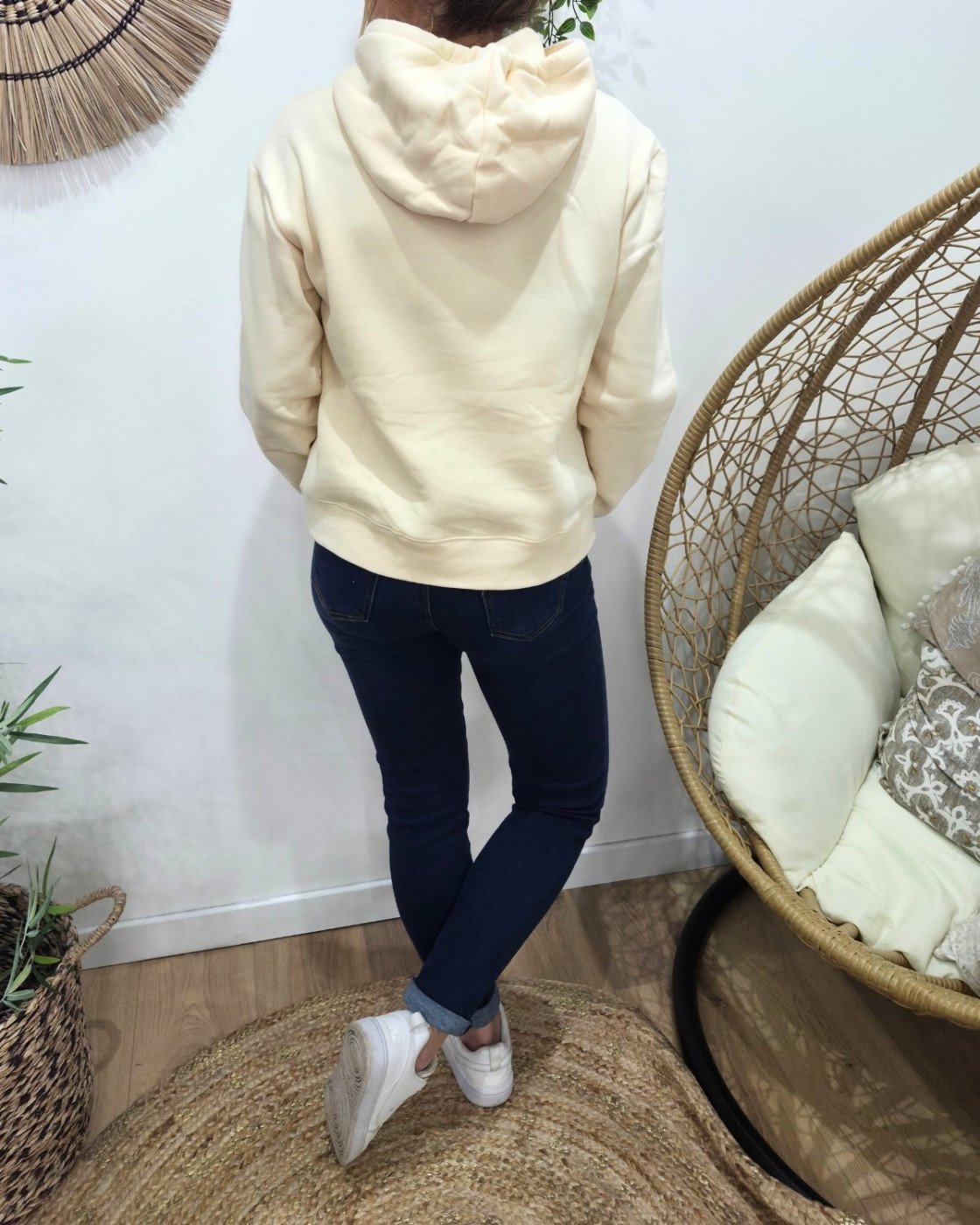 Jean femme bleu foncé skinny push up