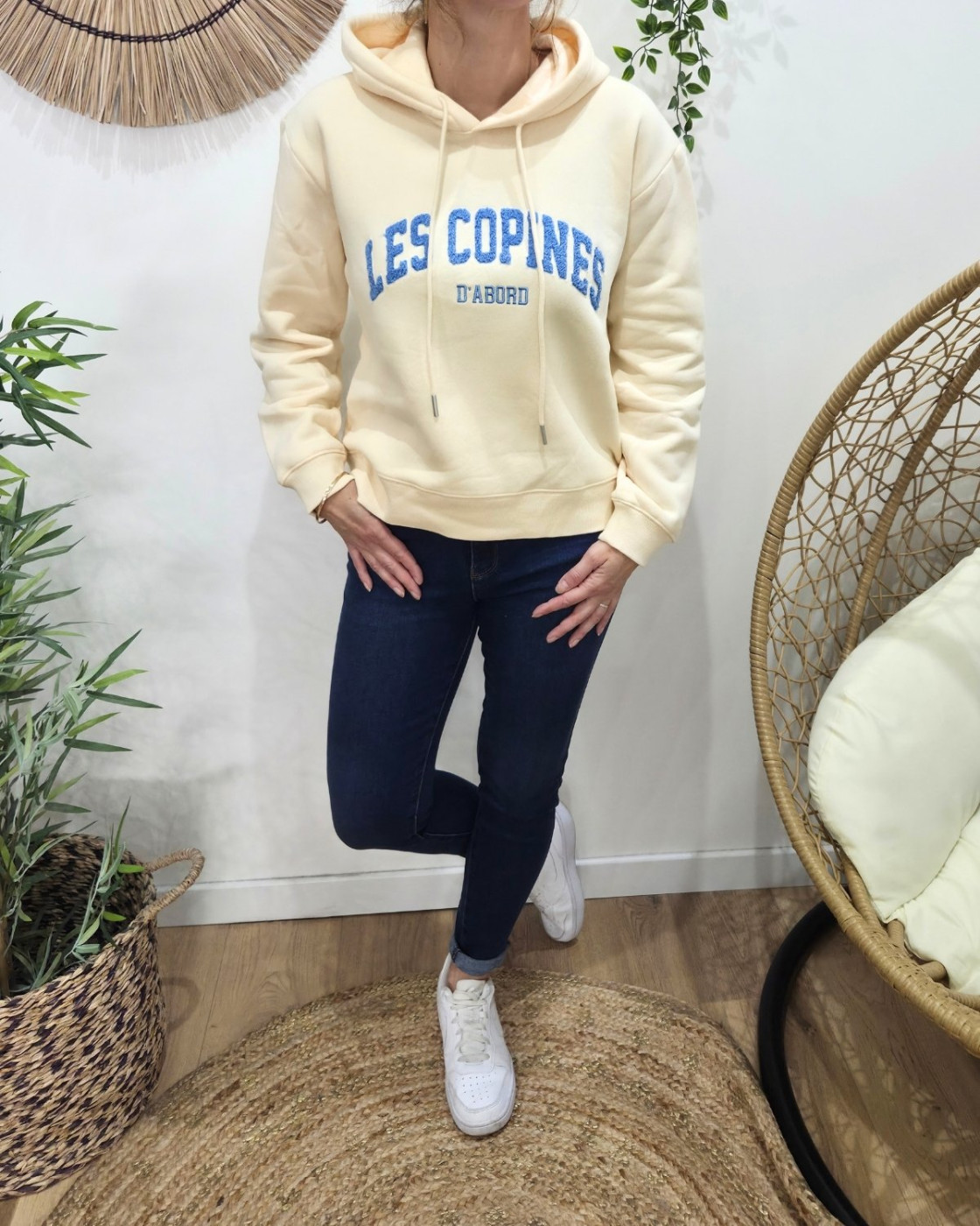 Jean femme bleu foncé skinny push up