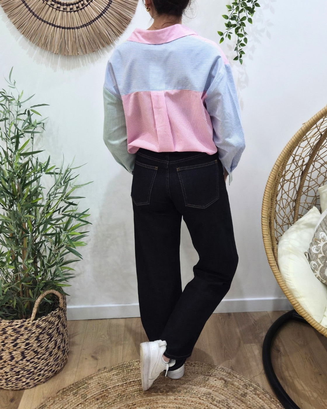 Jean femme balloon brut