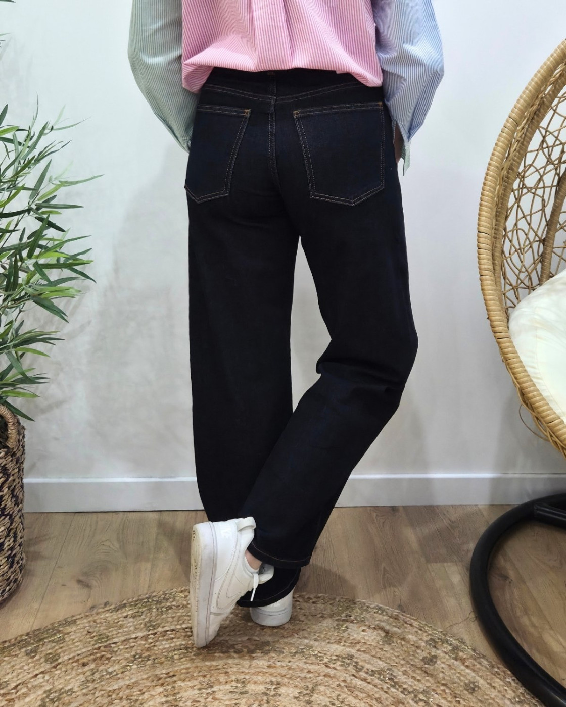 Jean femme balloon brut