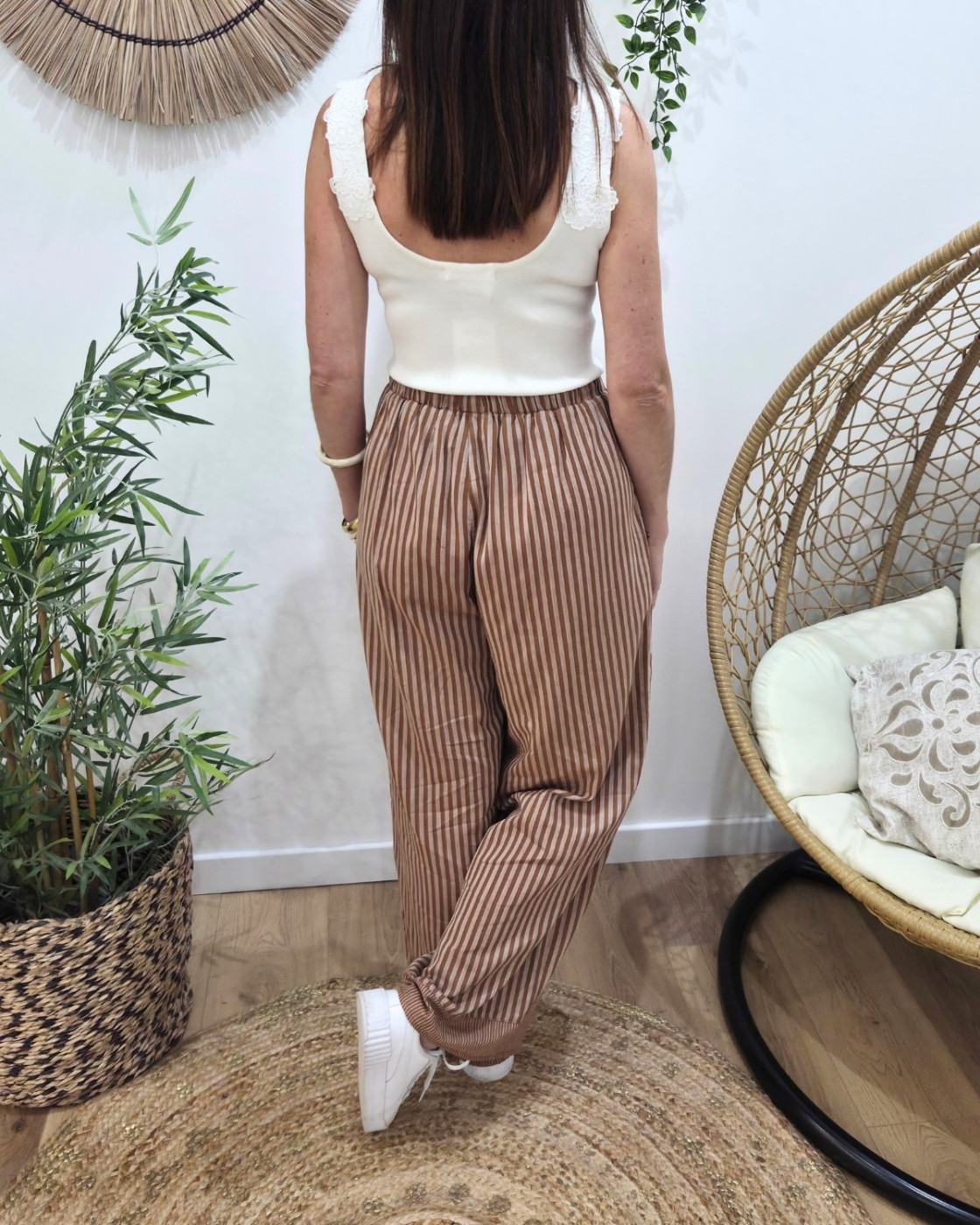 Pantalon femme rayé Ginger