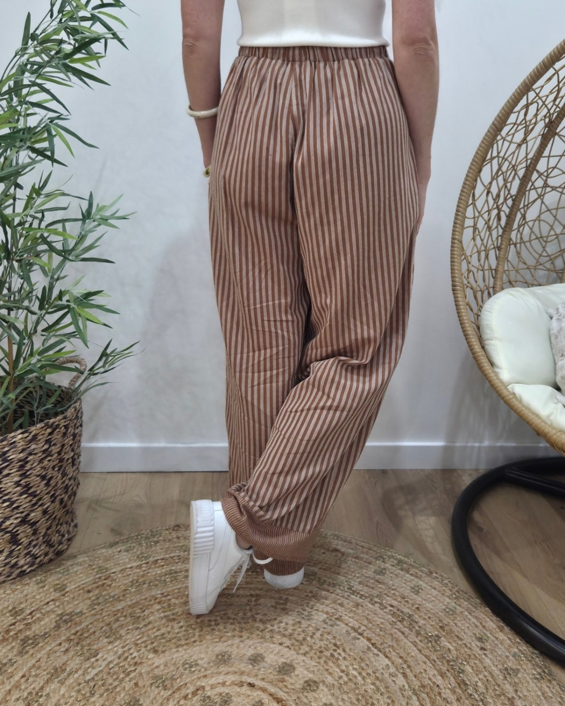 Pantalon femme rayé Ginger