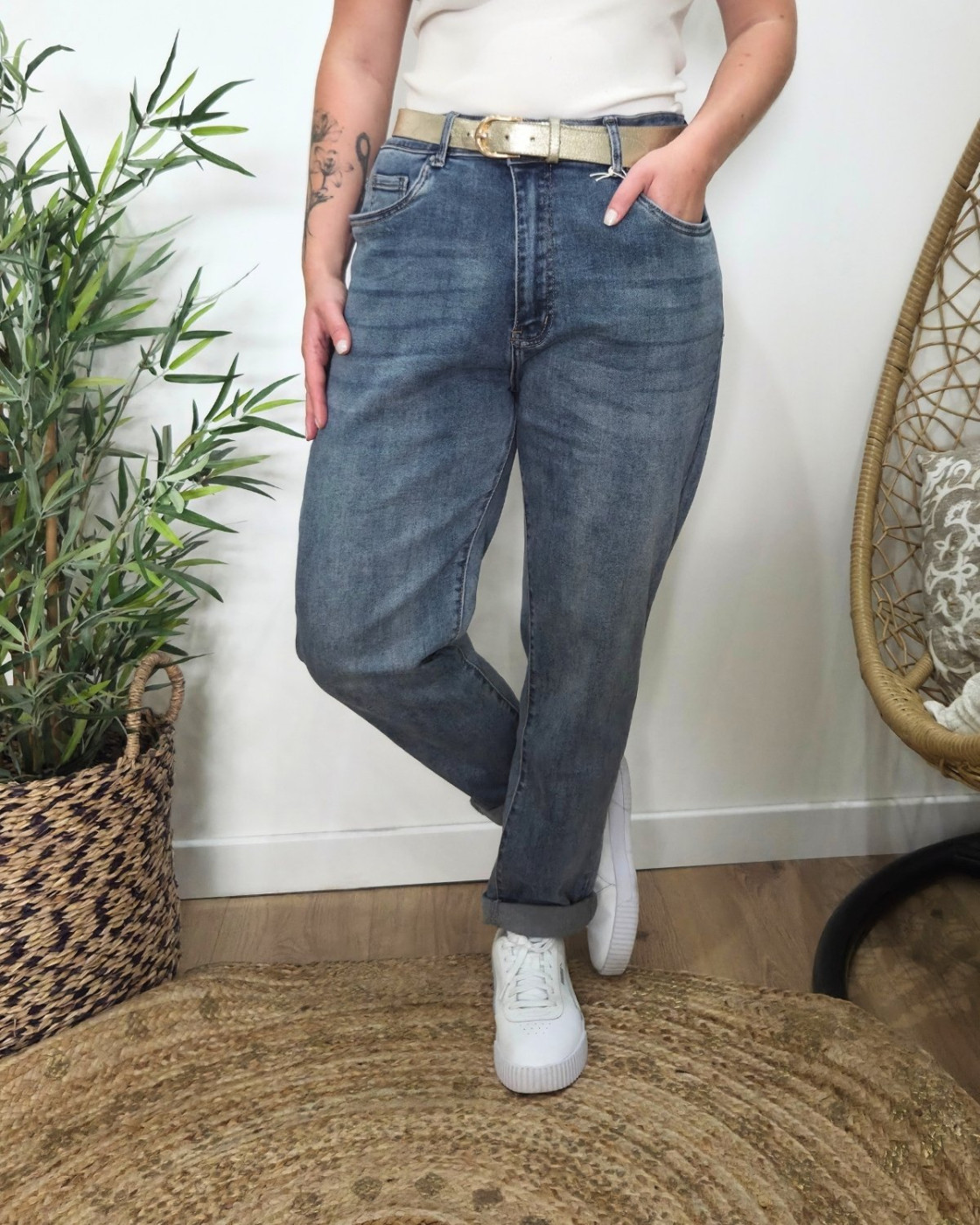 Jean femme mom vintage