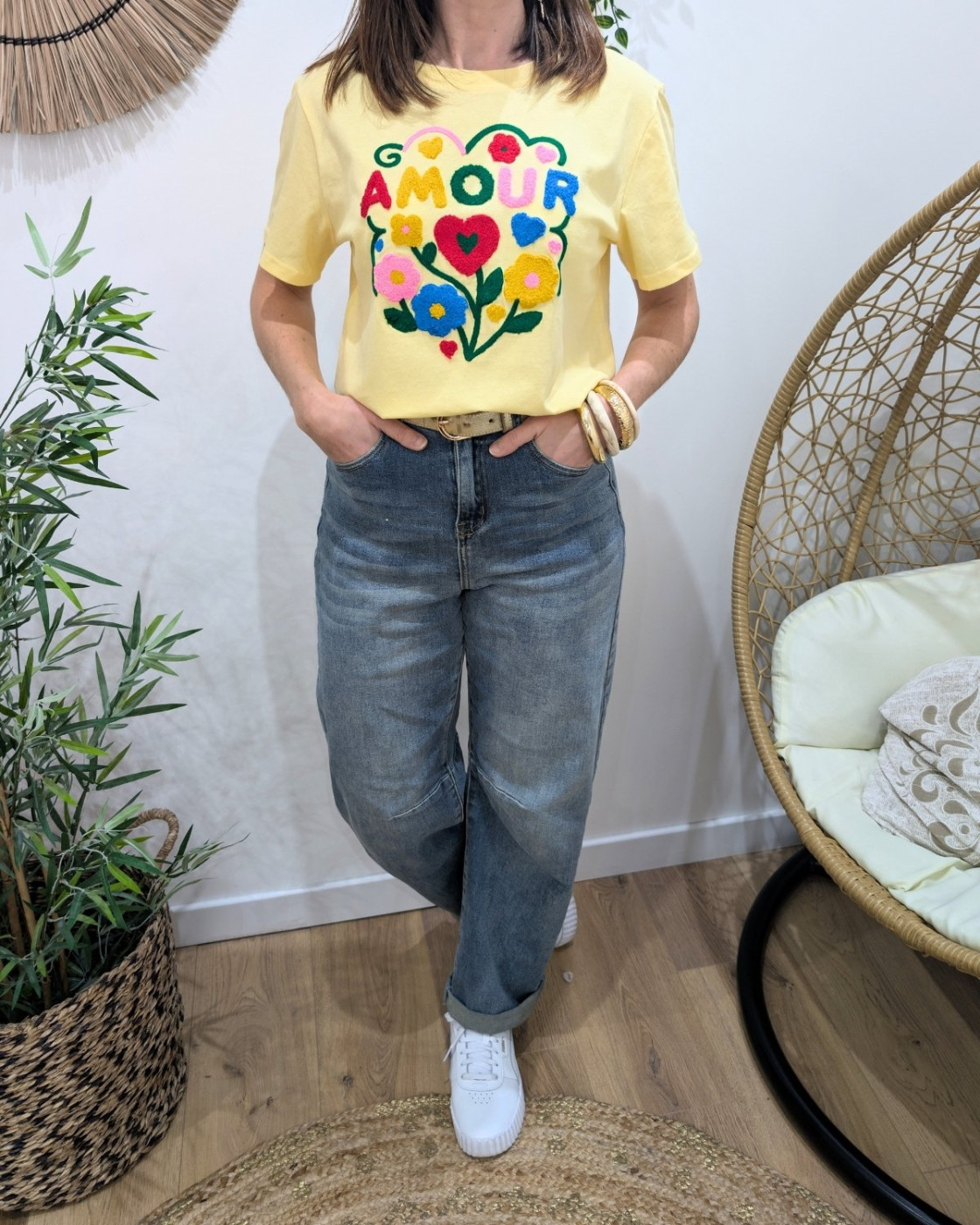 Jean barrel femme vintage