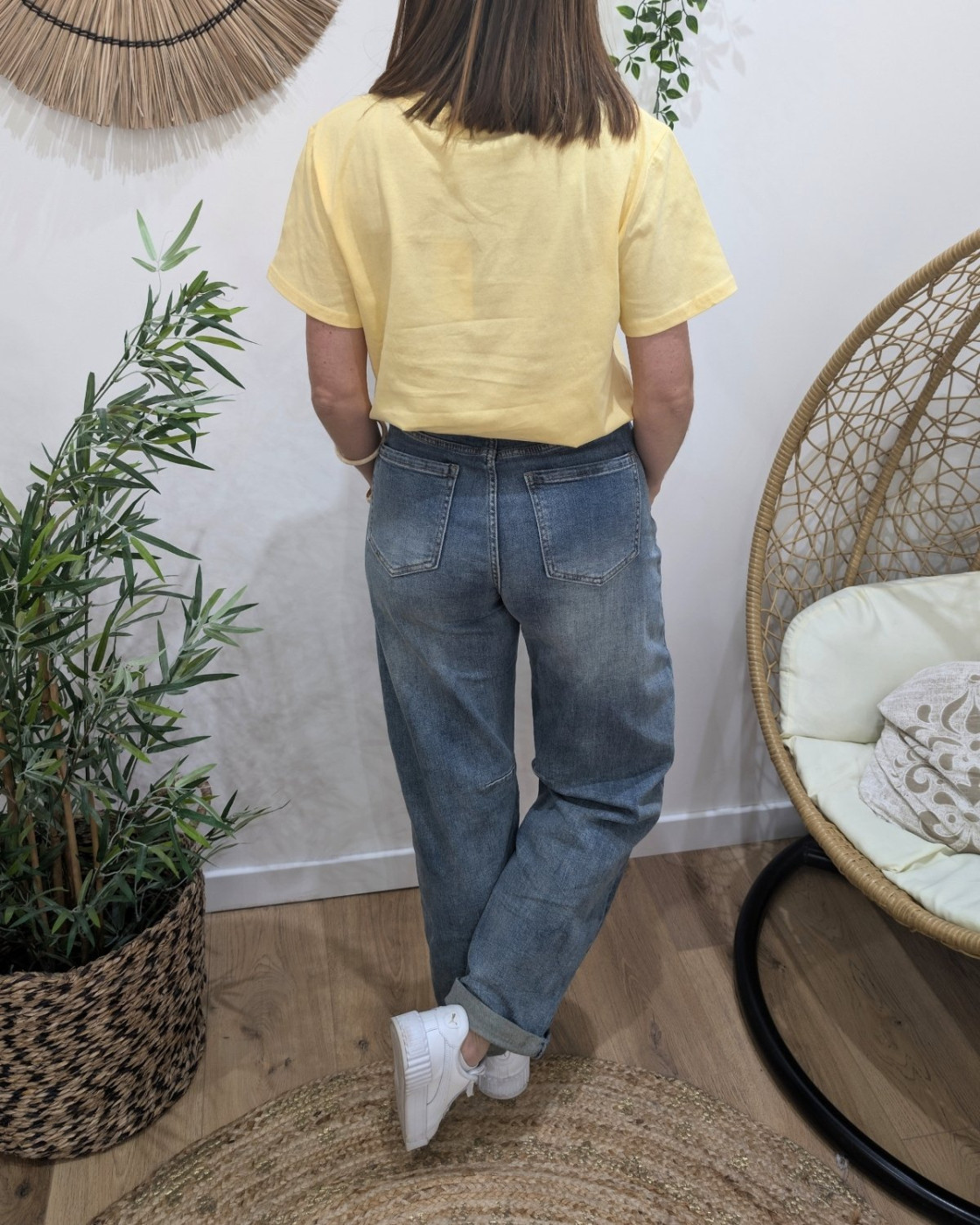 Jean barrel femme vintage