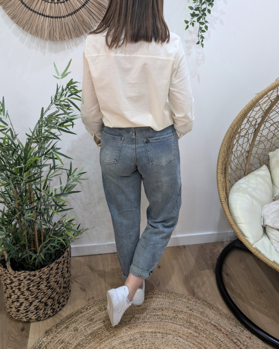 Jean balloon femme vintage