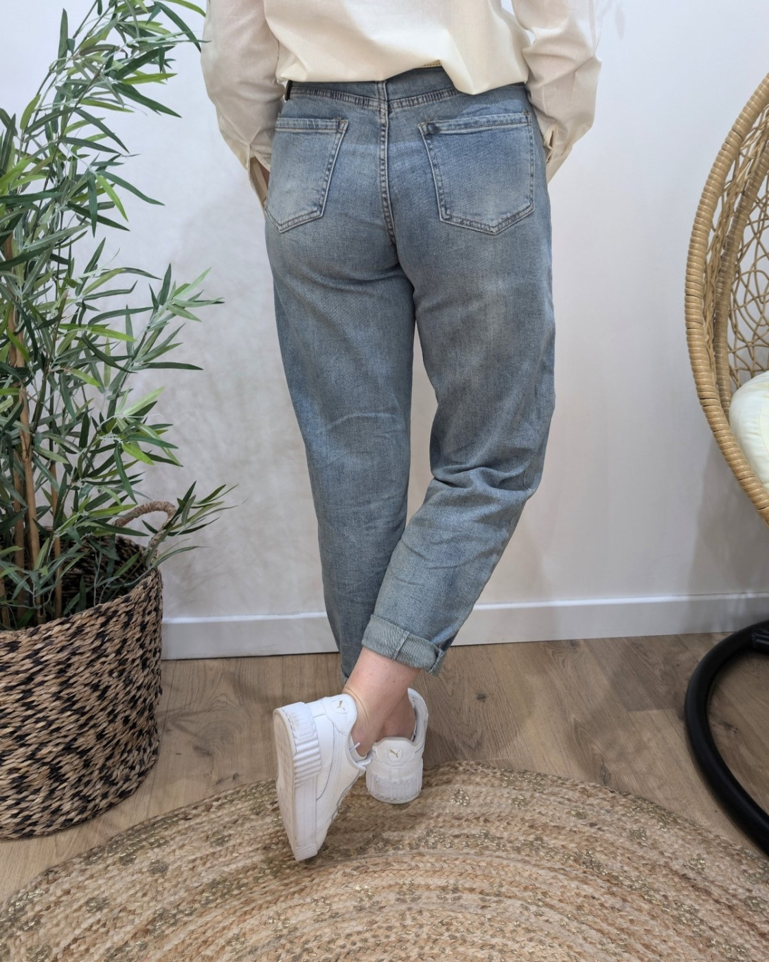 Jean balloon femme vintage