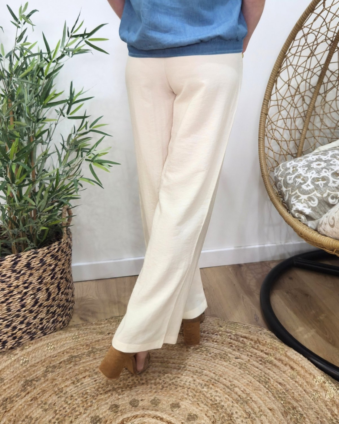 Pantalon femme fluide lin Eneko
