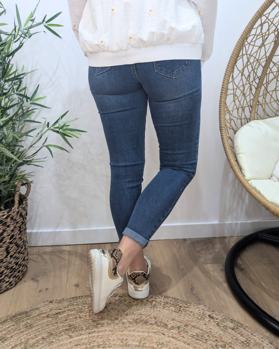 Jean femme slim bleu moyen Joya