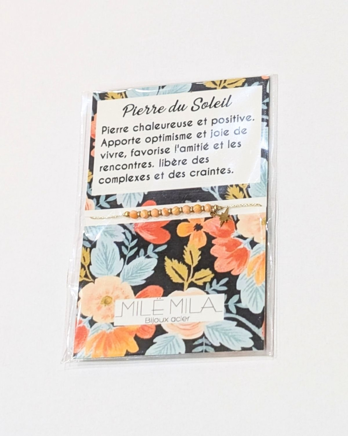 Bracelet Pierre du soleil acier