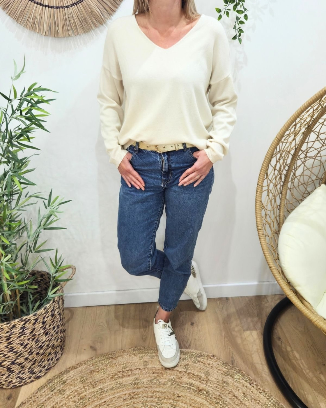 Pull femme uni Amarys