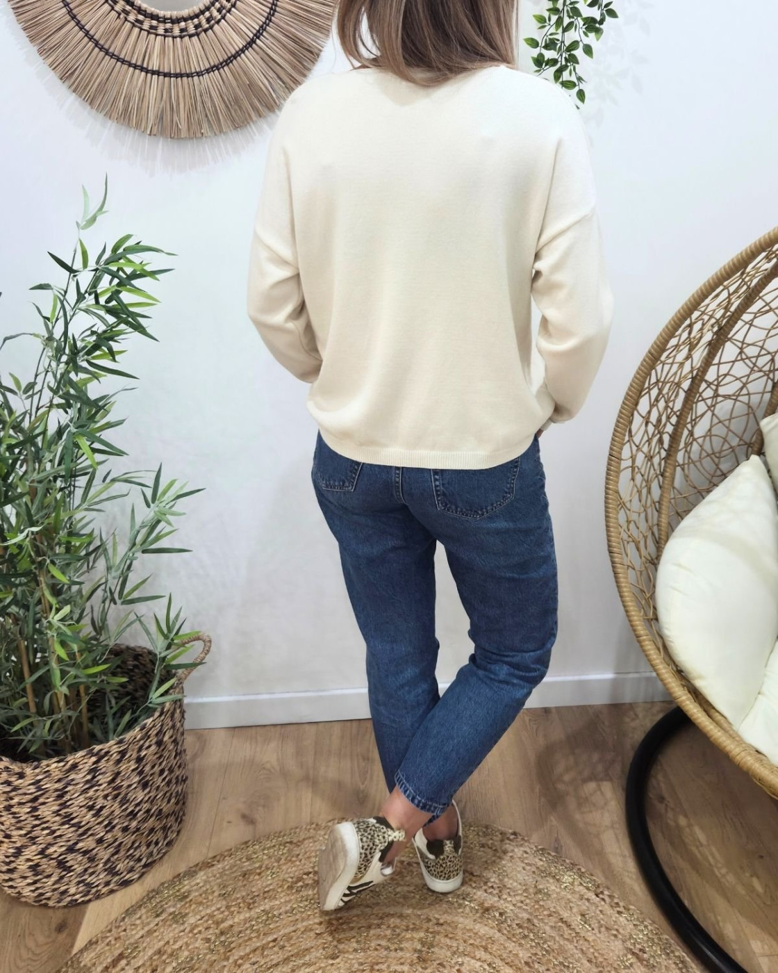 Pull femme uni Amarys