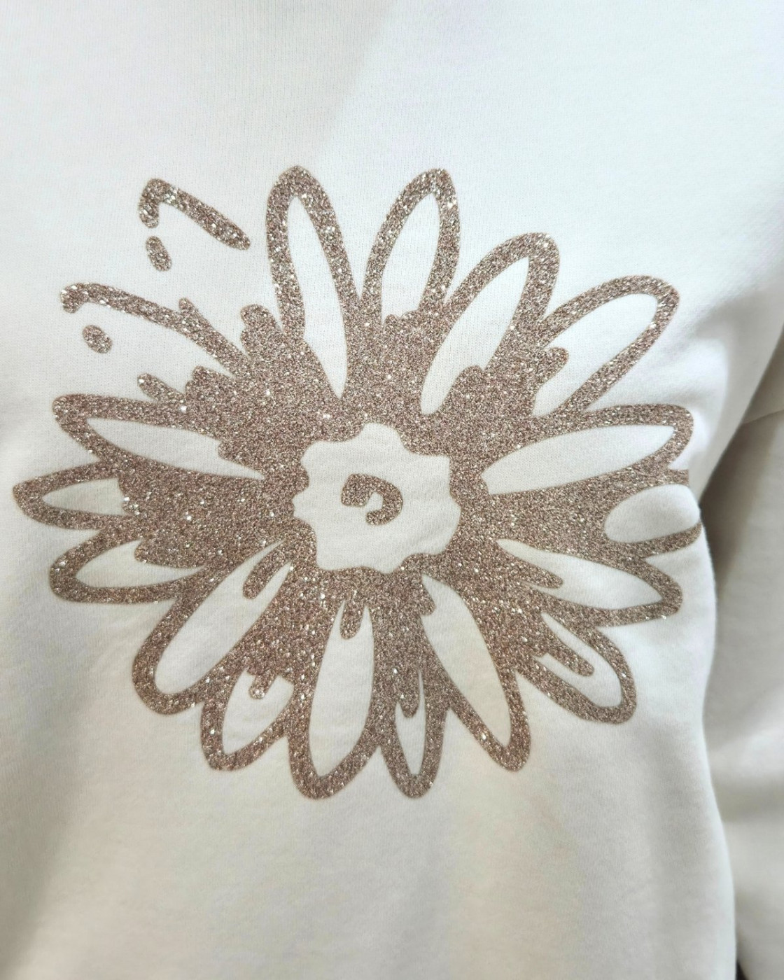 Pull sweat femme fleur paillettes
