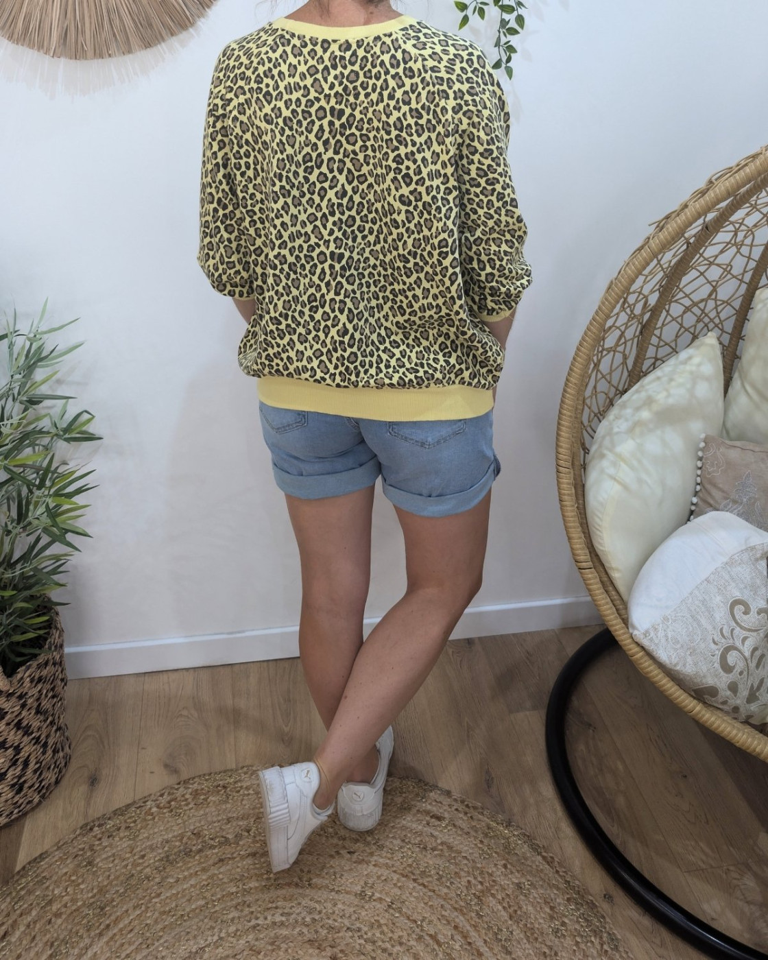 Pull sweat femme léopard Amour