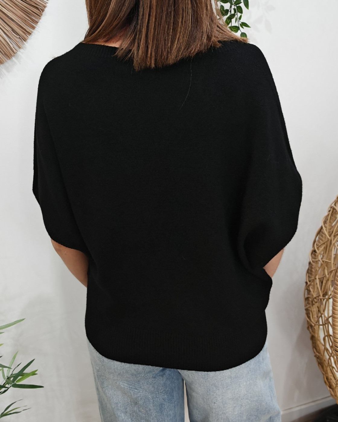 Pull femme col rond manches chauve souris Armida