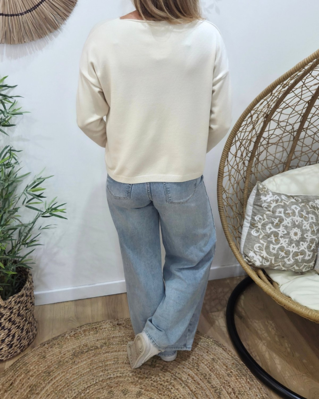 Pull femme J'adore pailleté