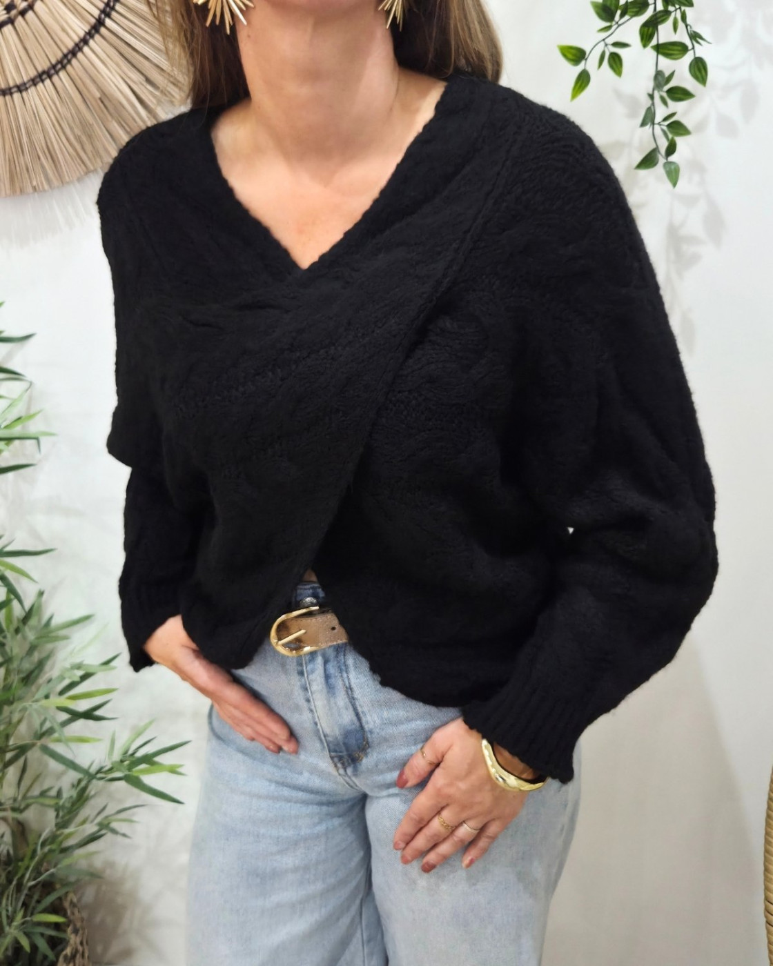 Pull femme torsadé Célendine