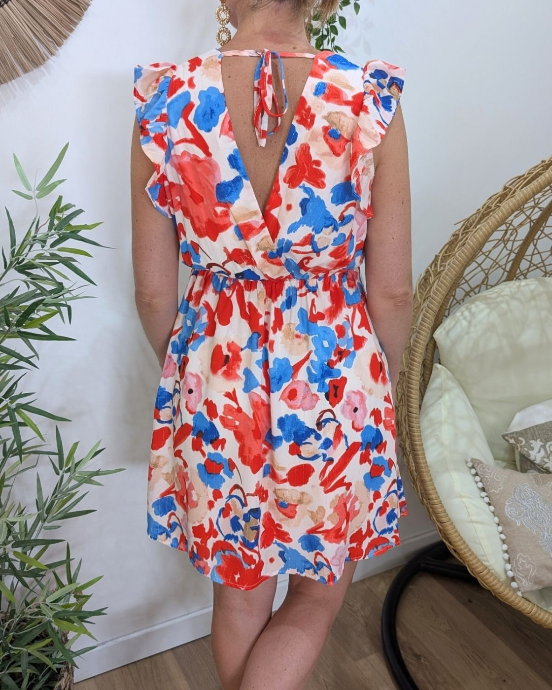 Robe femme rose et bleue Isila
