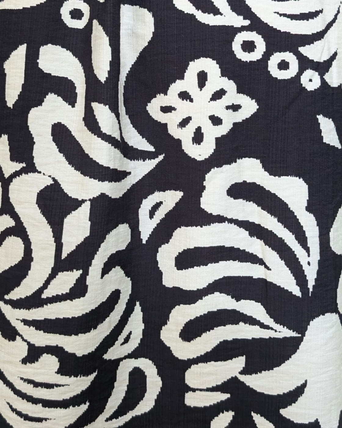 Robe femme évasée noir et écrue Sérénaé