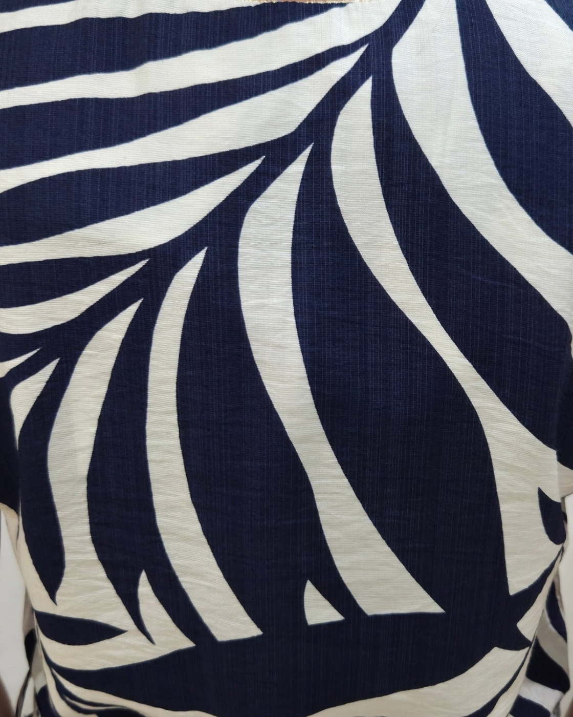 Robe femme droite marine et écrue Astrid