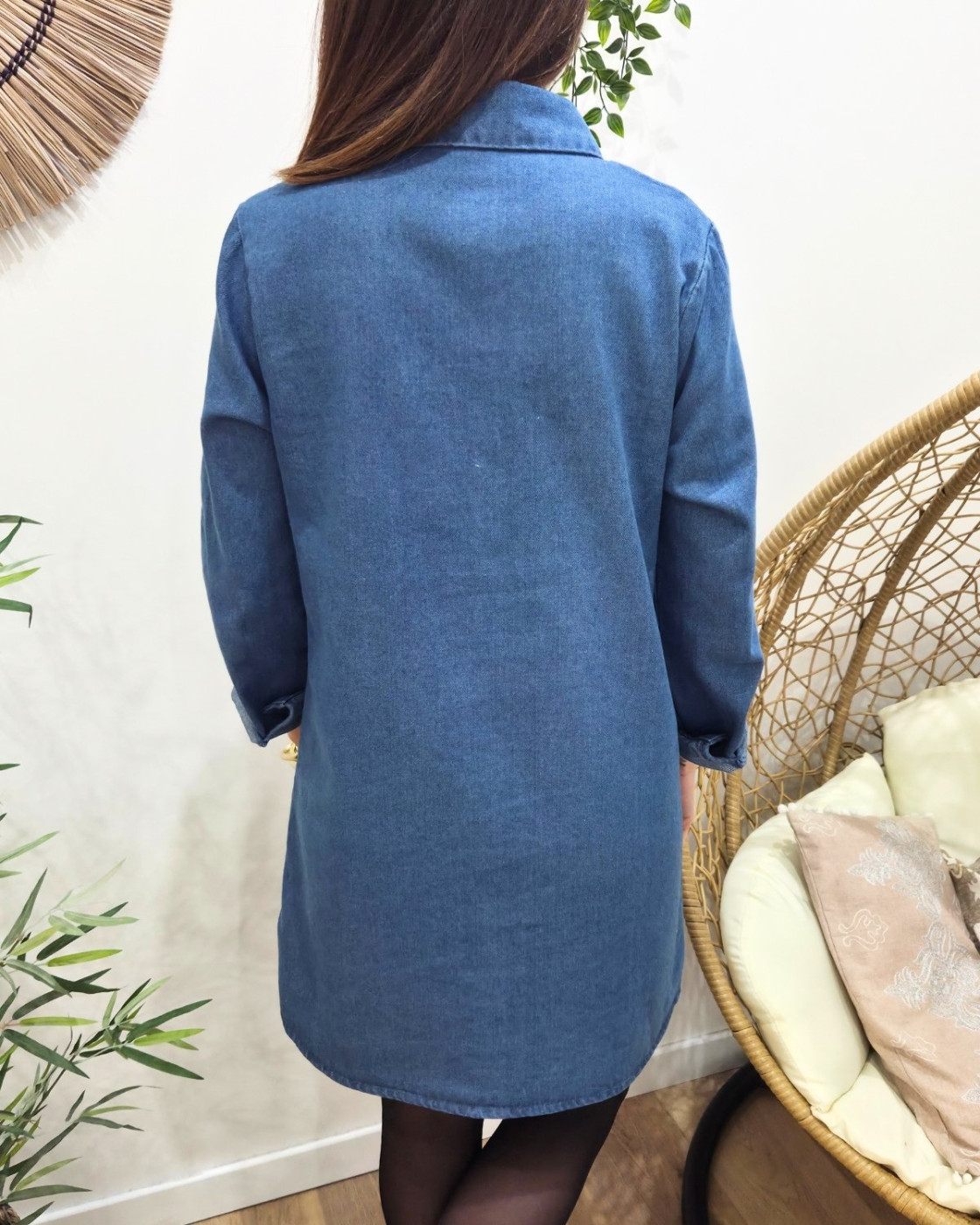 Robe chemise en jean femme Maïwen