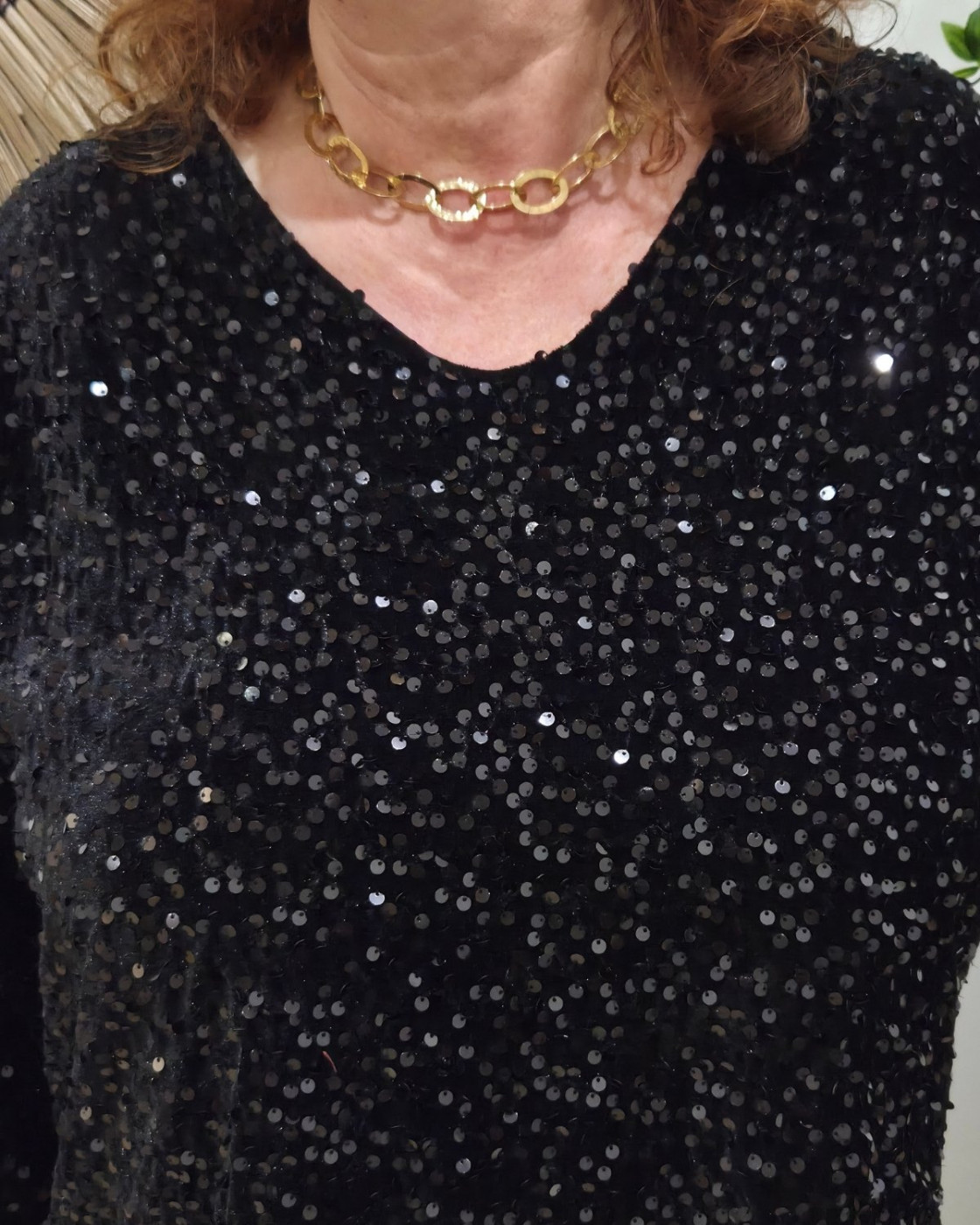 Robe courte femme velours sequins et dos noué