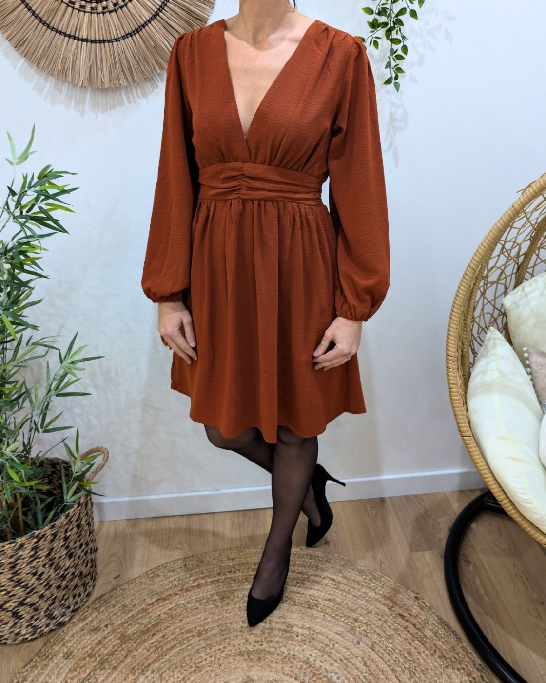 Robe femme terracotta Indira