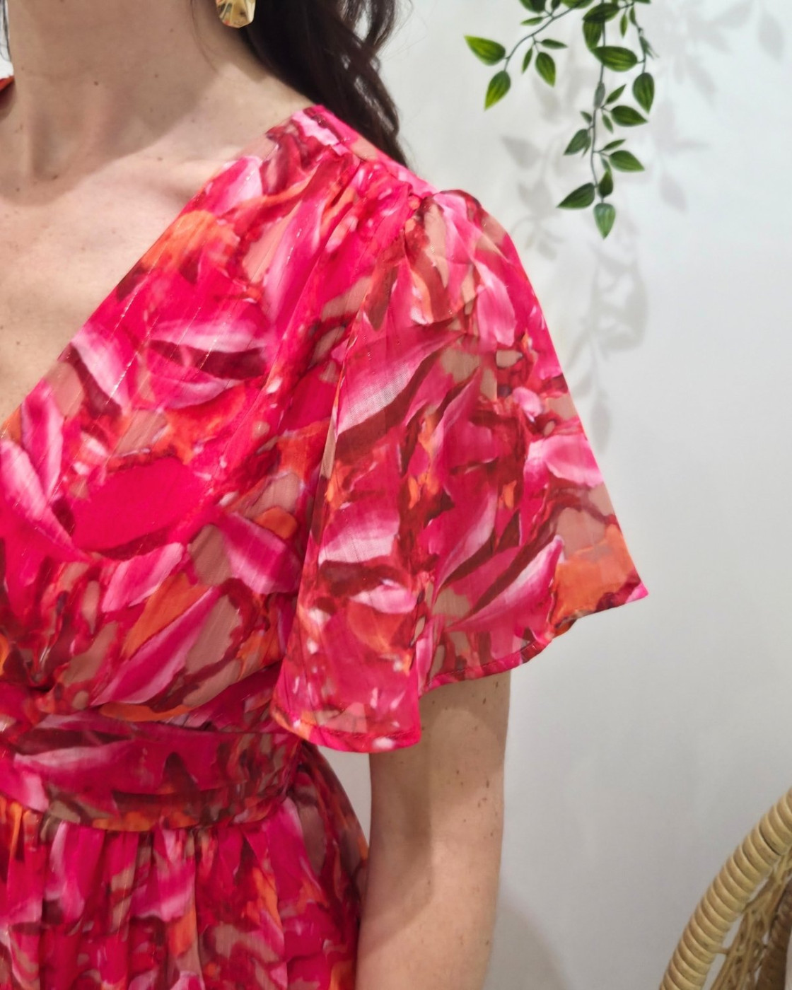 Robe courte femme fuchsia orange kaki Zéphina