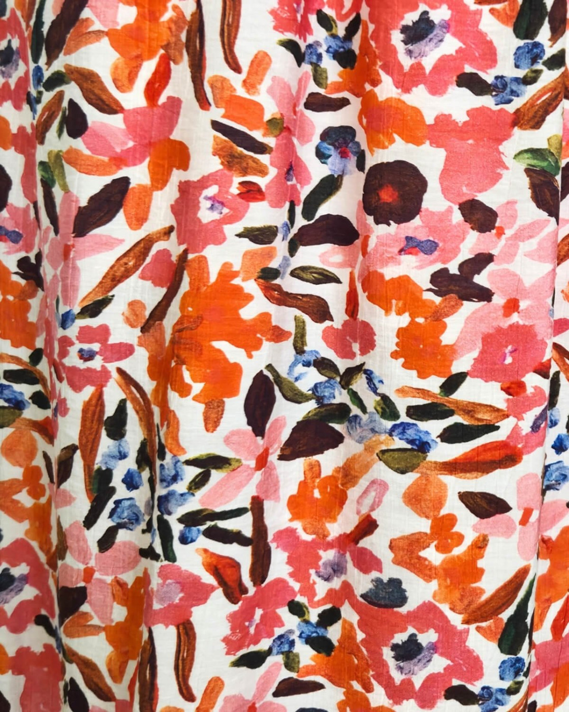 Robe longue femme motifs orangés multicolores Brizia