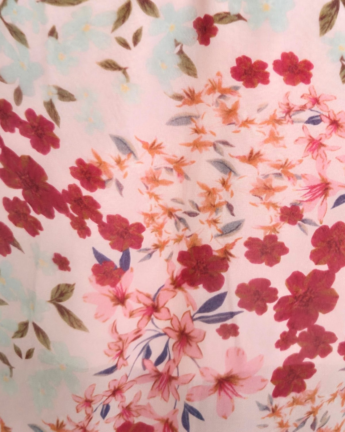 Robe longue femme rose fleurie rose orangée Maloé