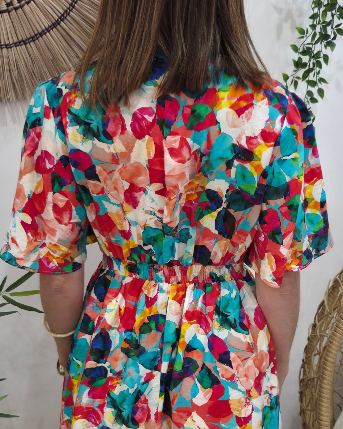 Robe courte femme multicolore Aitana