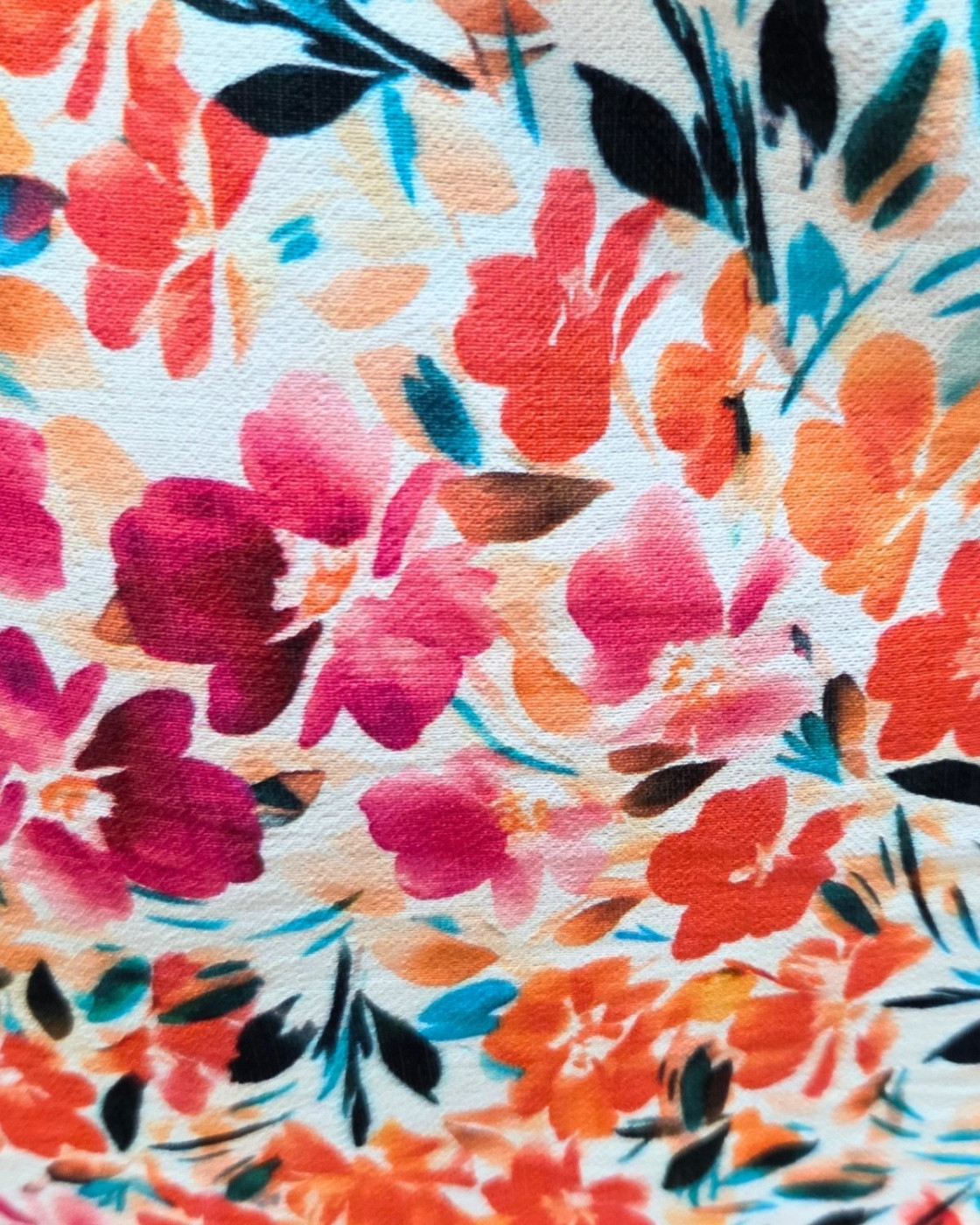  Robe longue femme fluide à bretelles fleurs orangées Lucrezia