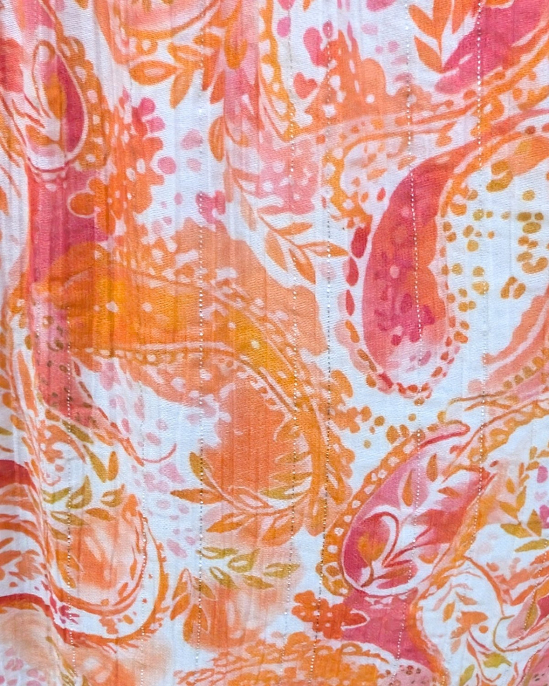 Robe longue femme à motifs fleuris orange Amandine