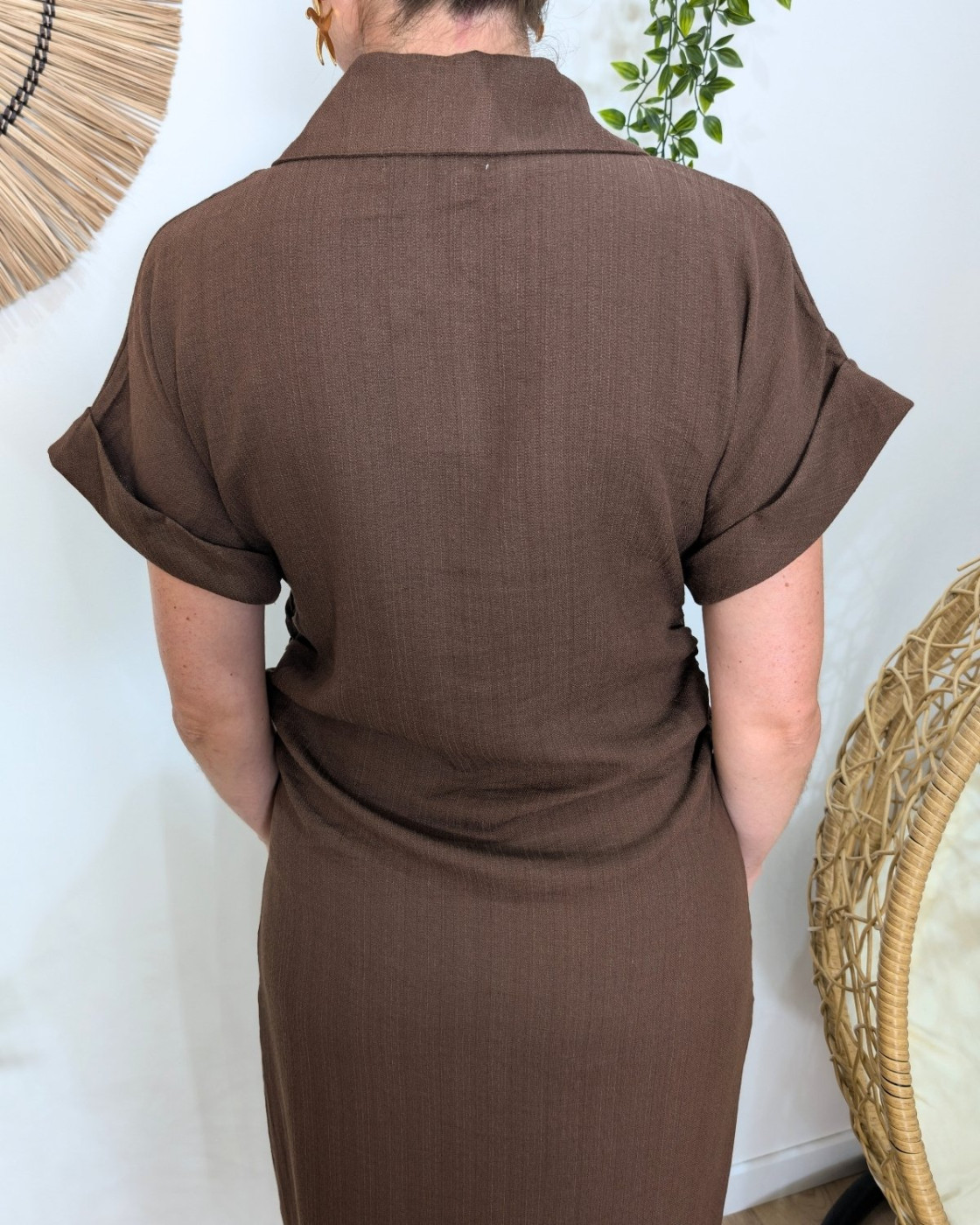  Robe longue femme marron Manola