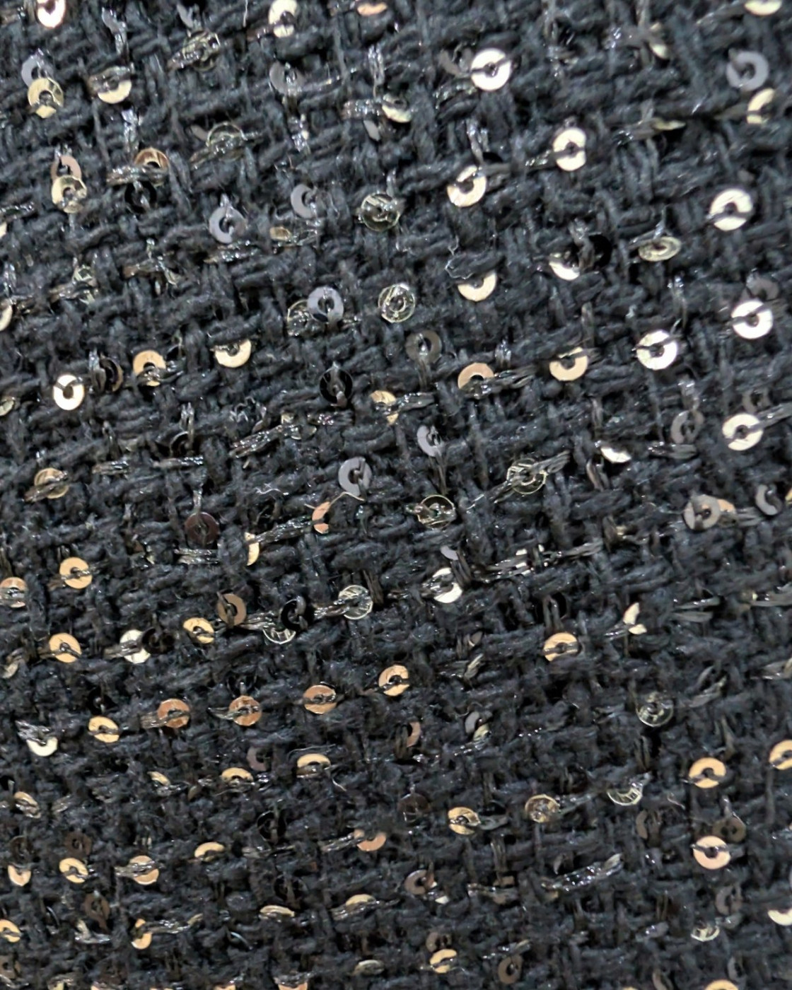 Short femme tweed noir sequins argentés Suzanne