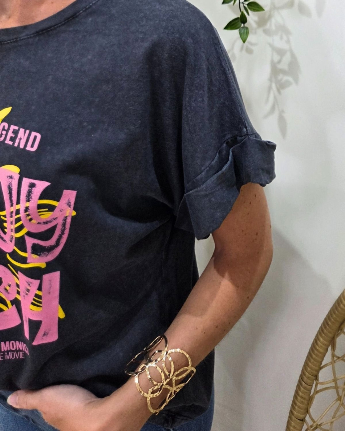 T-Shirt femme gris sunny beach