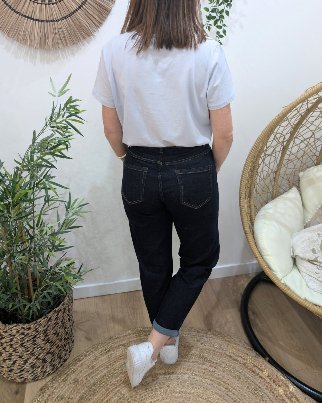 T-Shirt femme bleu ciel La vie en rose