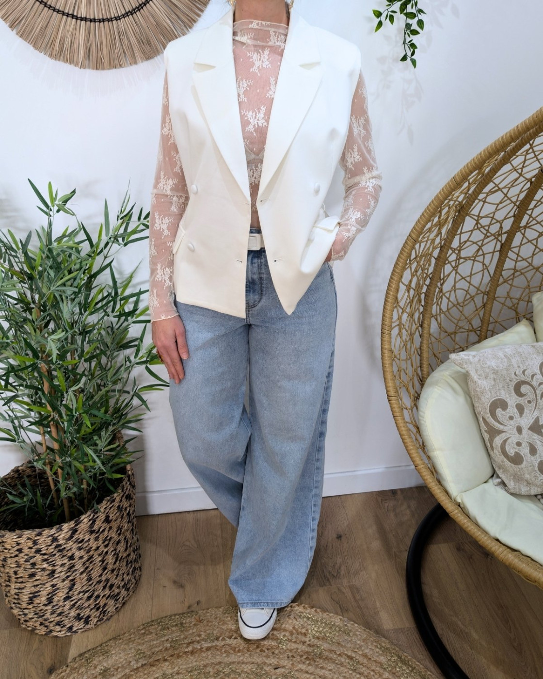 Top manches longues Azel beige