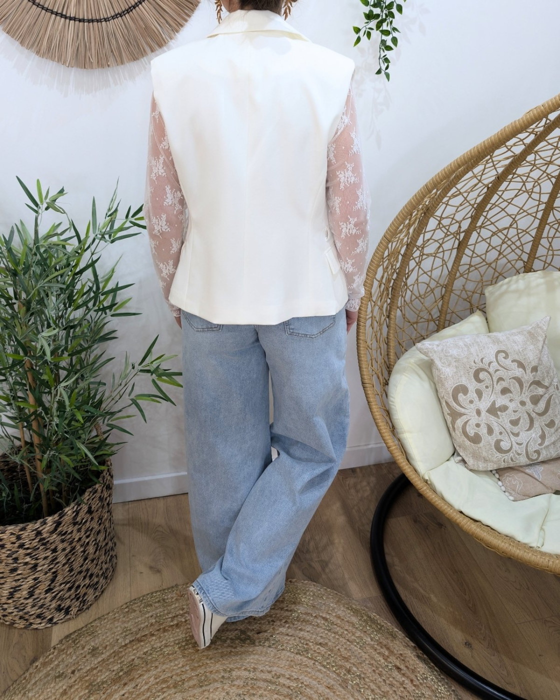 Top manches longues Azel blanc