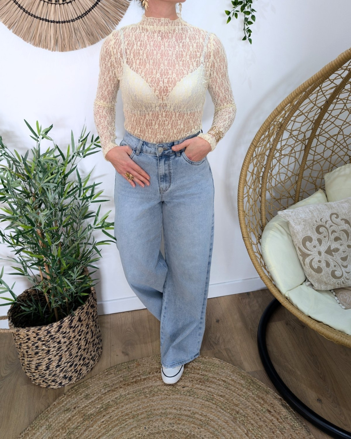 Top manches longues Elina jaune