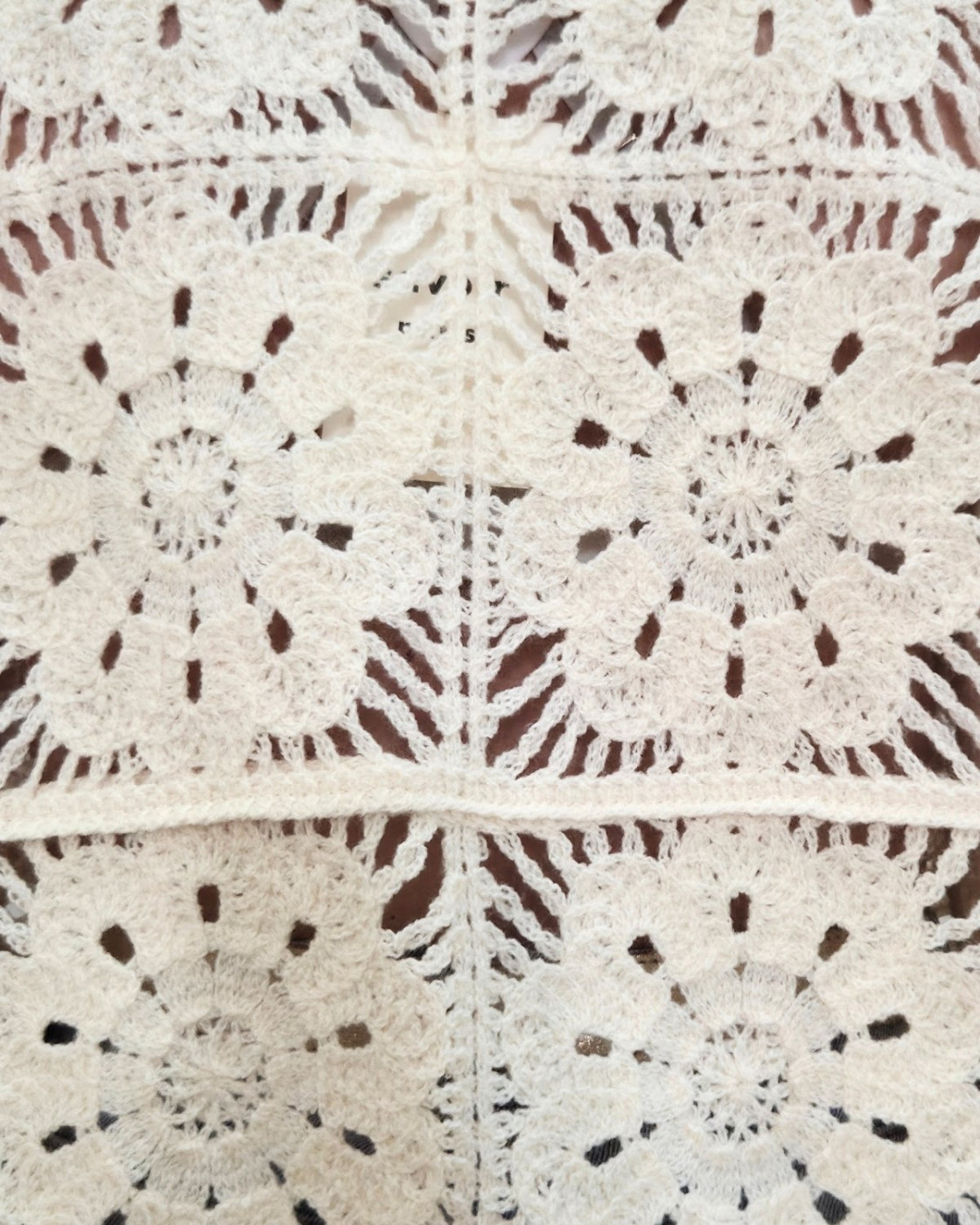 Top femme crochet beige