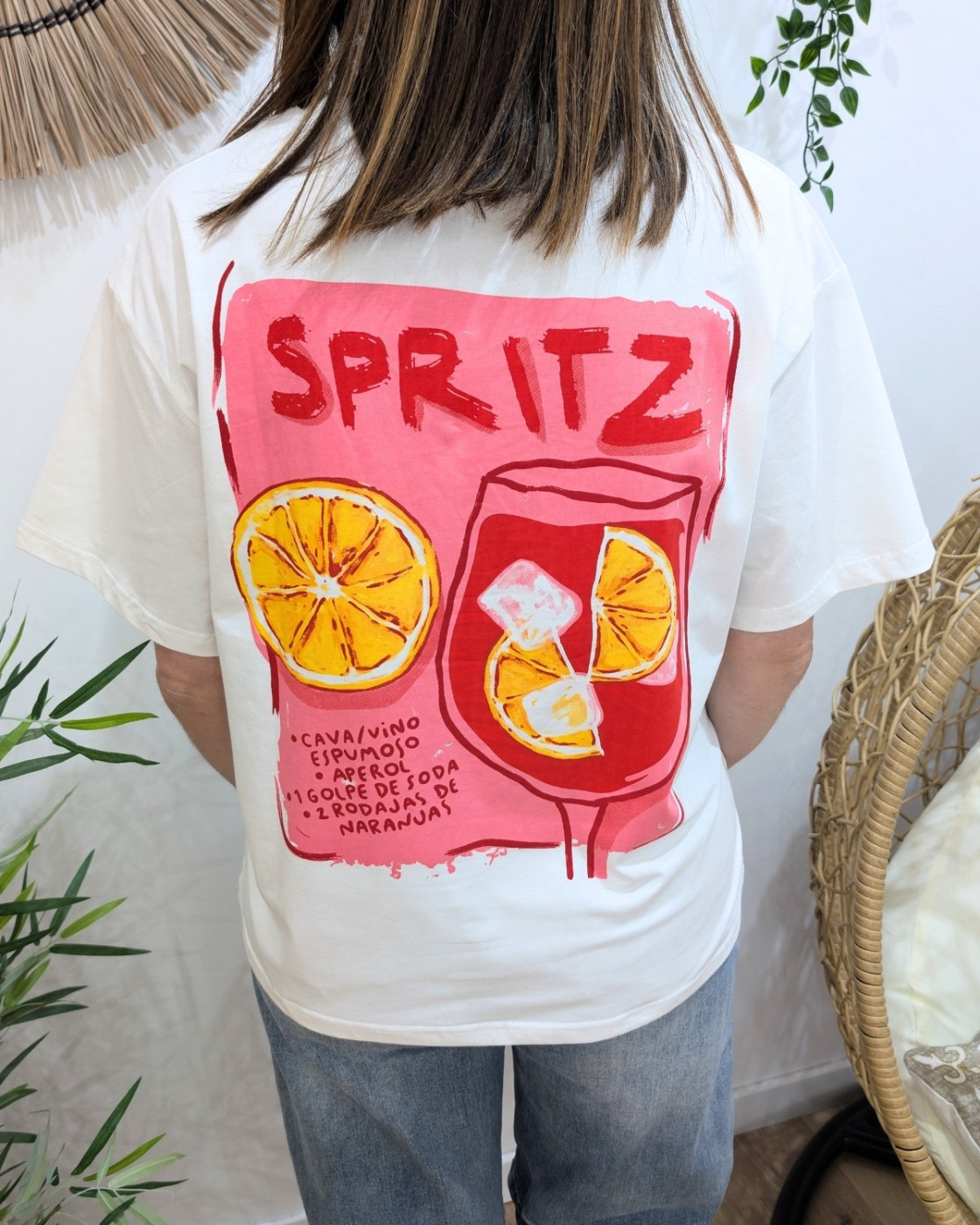 T-shirt femme blanc Spritz