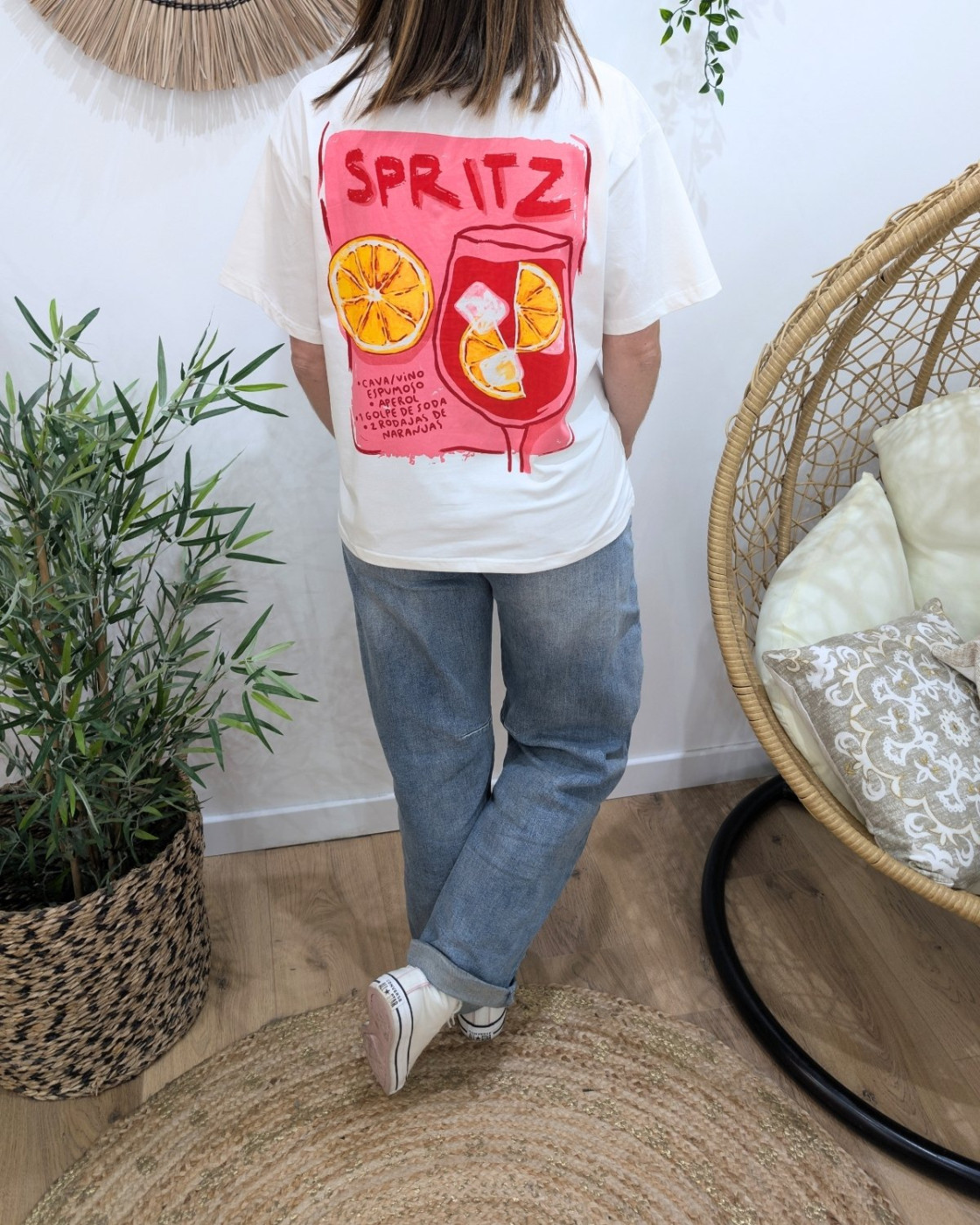 T-shirt femme blanc Spritz