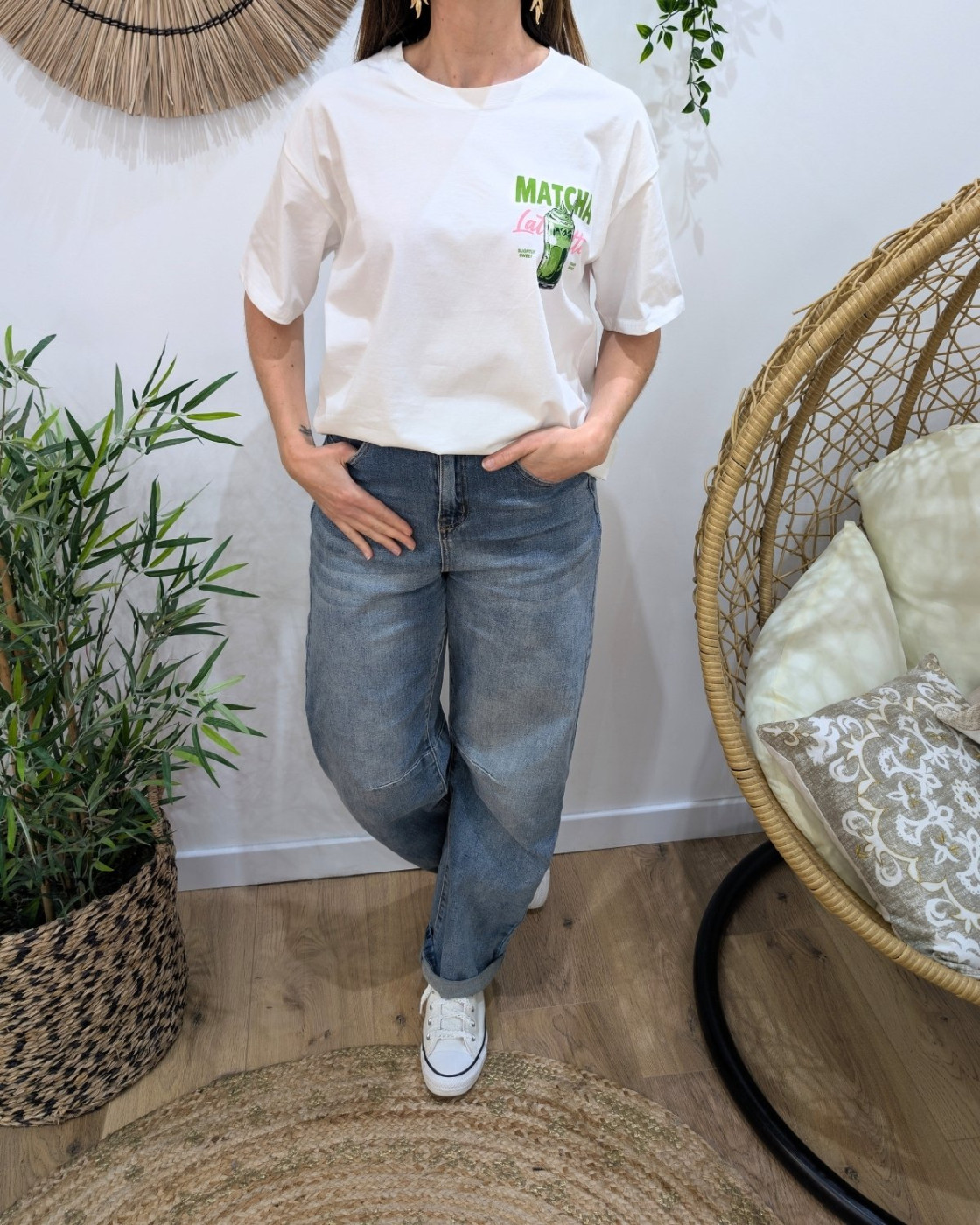 T-shirt femme matcha latte