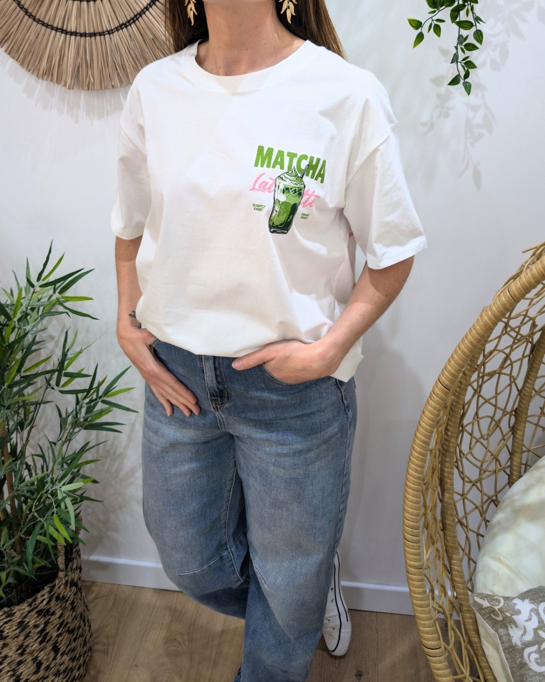 T-shirt femme matcha latte