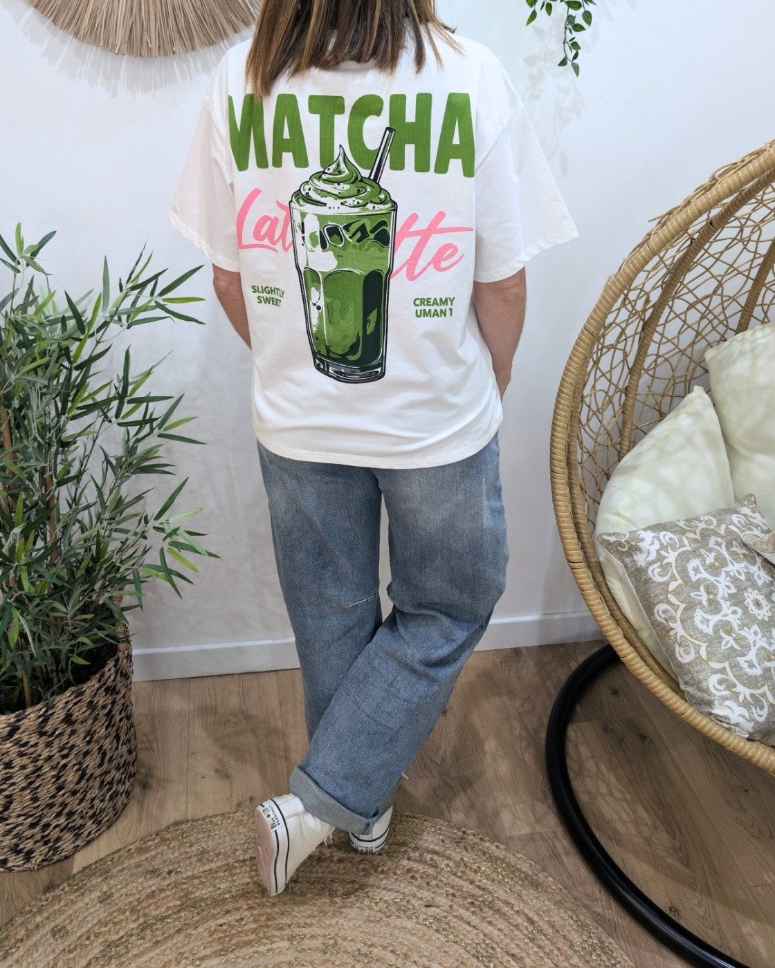 T-shirt femme matcha latte