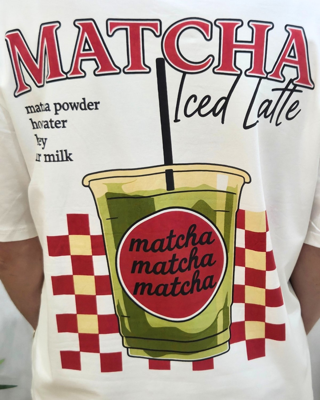 T-shirt femme Matcha Iced Latte blanc