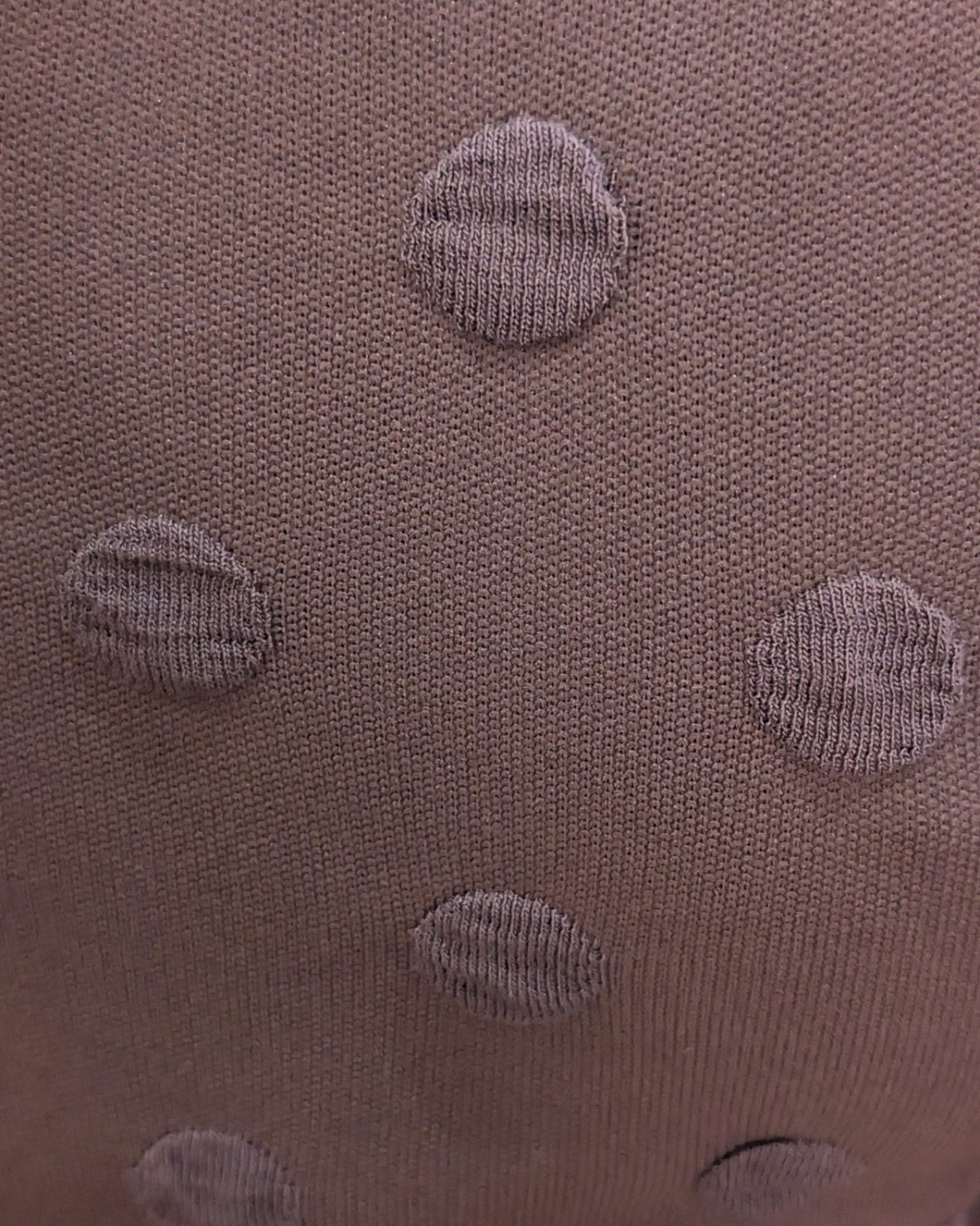 T-Shirt épais femme marron à pois
