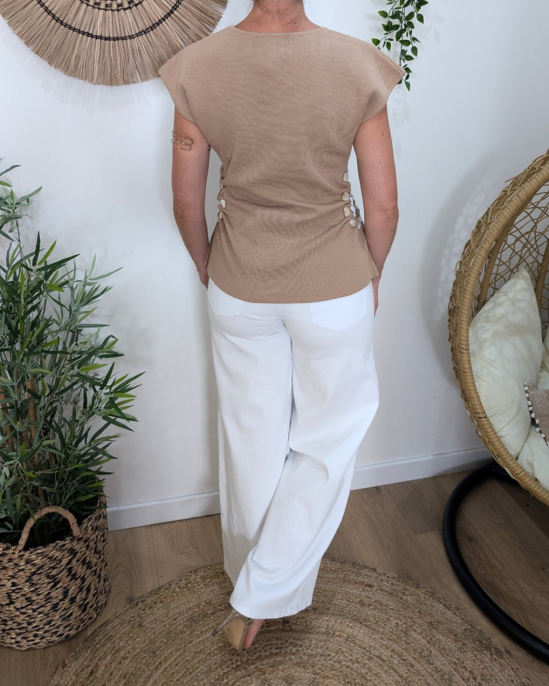 Top femme camel Ryta