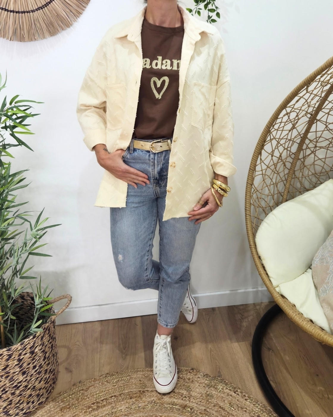 Veste femme beige Thyliane